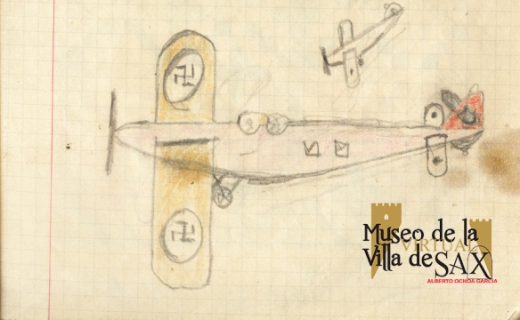 Dibujo de un avión nazi (José García)